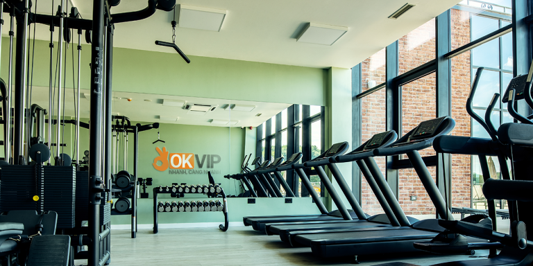OKVIP trang bị hệ thống phòng gym hiện đại